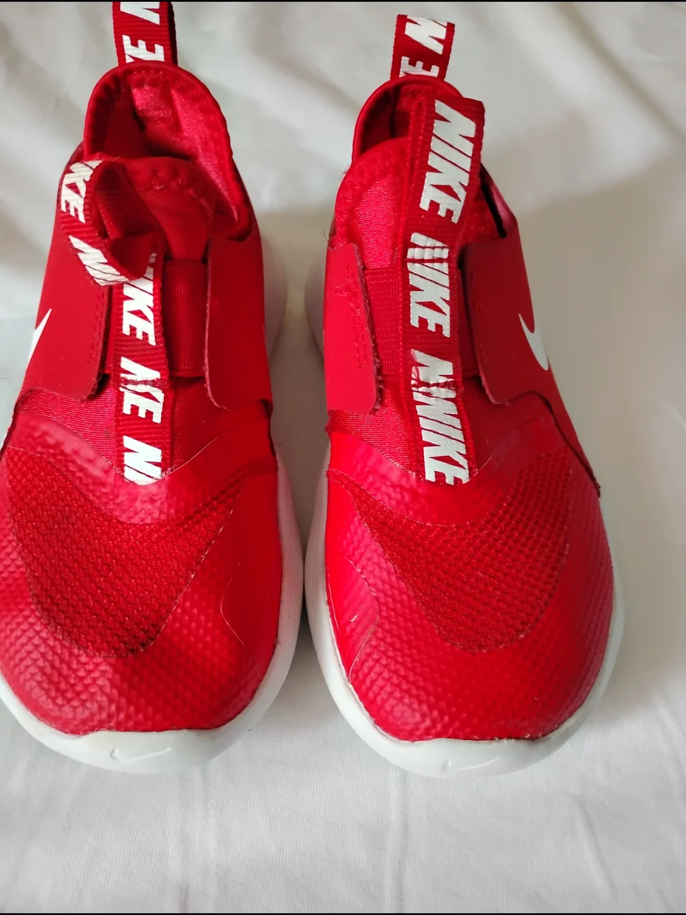 Nike Kids Slip-On Sneakers in Red and White
